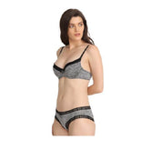 Marled Deep Plunge T-Shirt Bra With Cheeky Panty